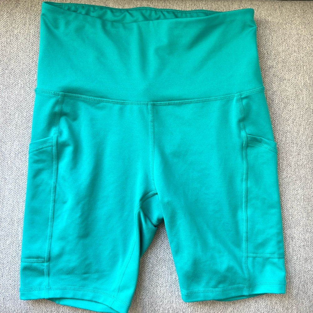 XS Ideology Teal Side Pocket Active Bike Shorts
